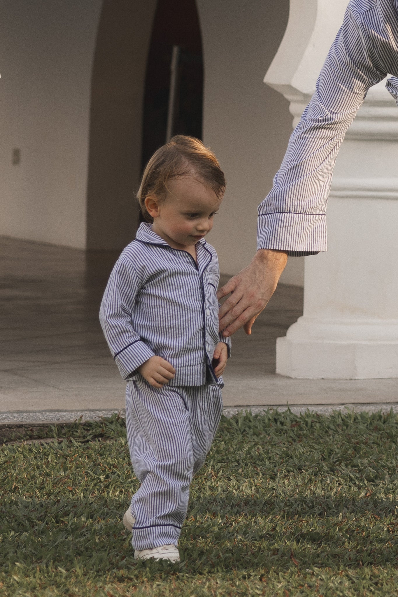 The Parlour Kids Pajama Set in Navy