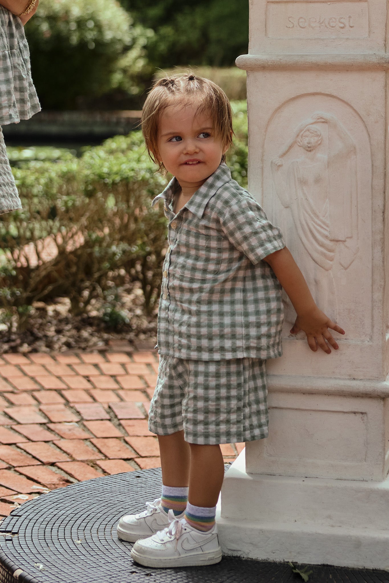 Cruz Boys Shirt and Shorts Set in Gingham