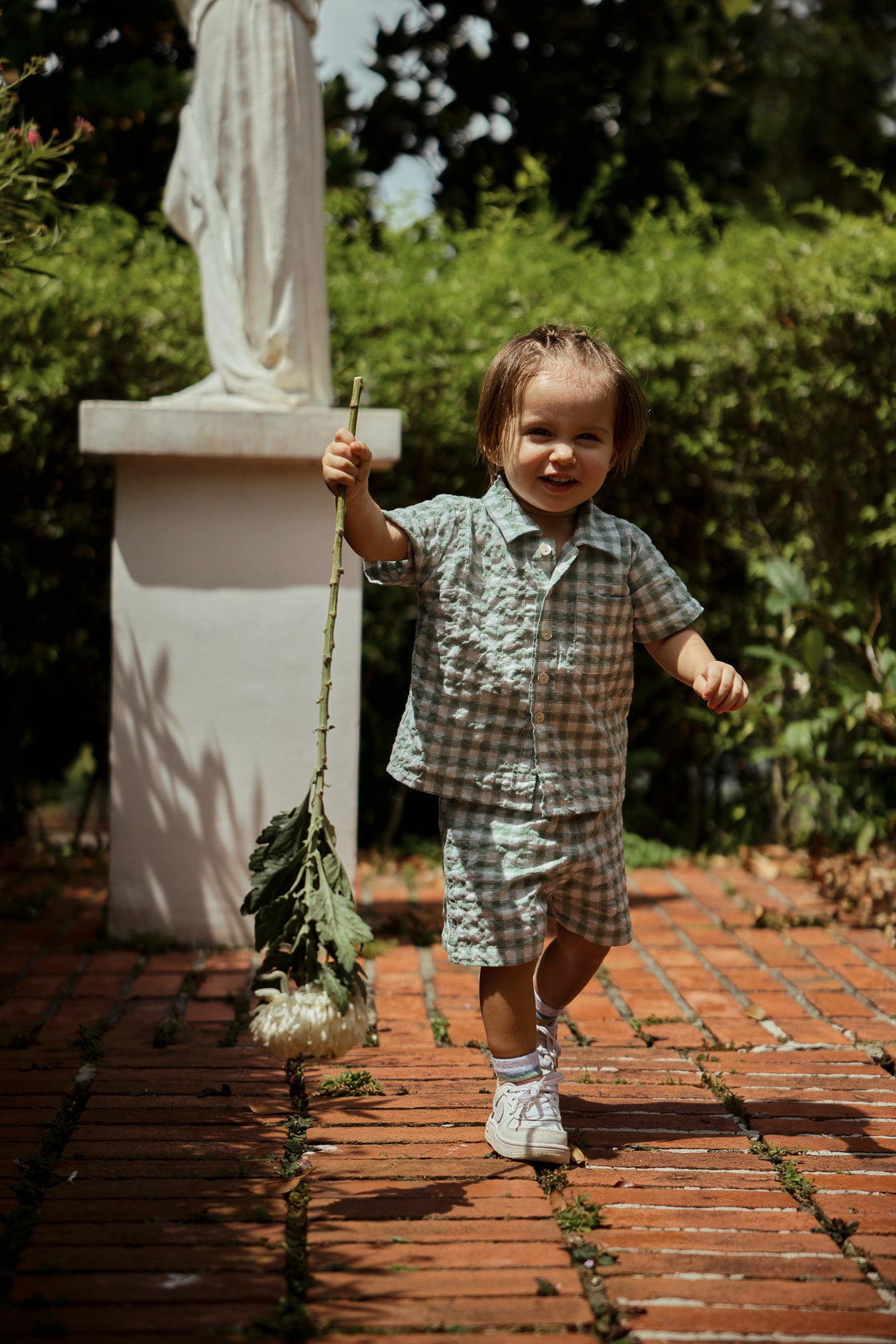 Cruz Boys Shirt and Shorts Set in Gingham