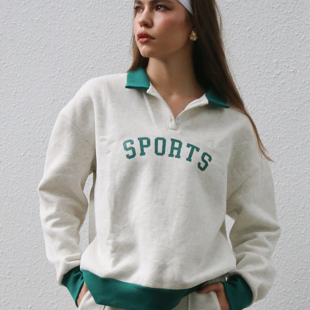 
                  
                    The Polo Sweatshirt
                  
                