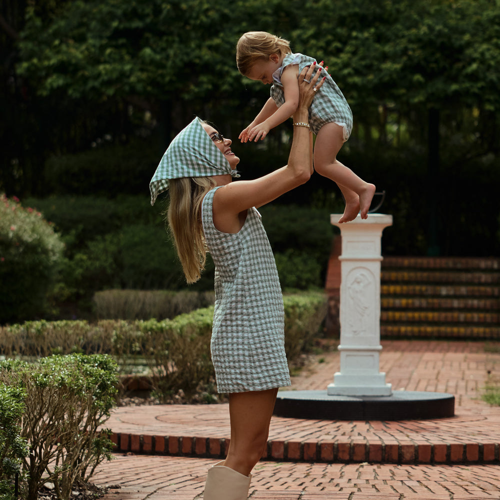 
                  
                    Twiggy Shift Dress in Gingham
                  
                