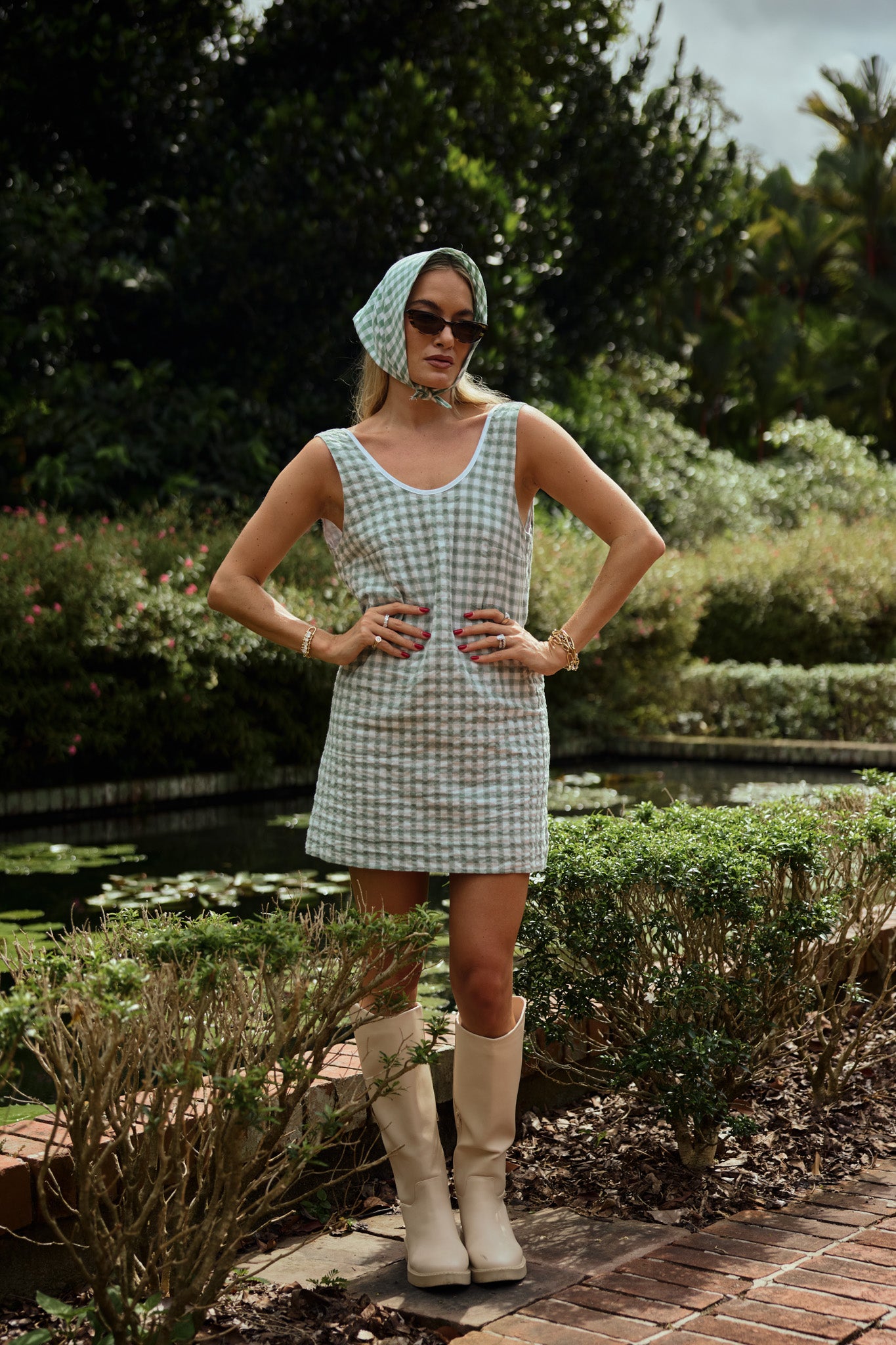 Twiggy Shift Dress in Gingham