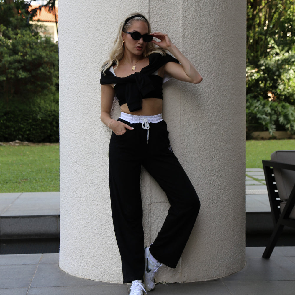 
                  
                    The Hallie Contrast Wide Leg Sweatpant
                  
                